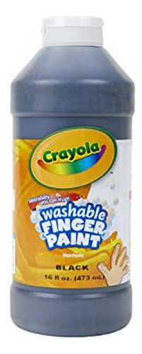 Pintura De Dedos Lavable Crayola, Negra, 16 Oz.