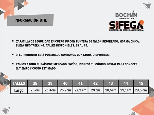 Imagen 5 de 6 de Zapatillas Trekking De Trabajo Reforzadas Bochin Sifega 900