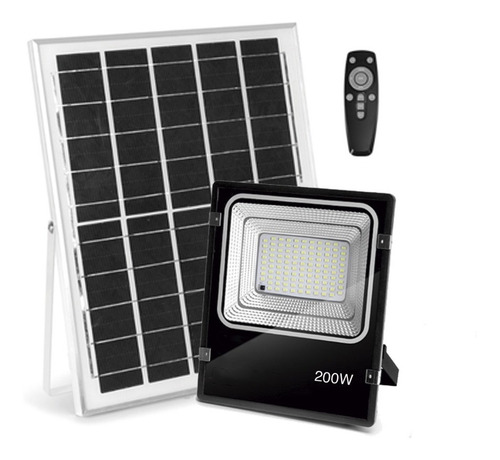 Foco Proyector Led Solar Con Sensor 200w 6500k