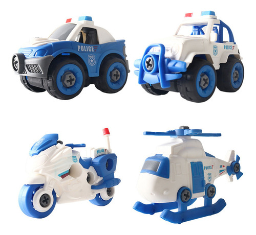 Juguete Para Carros De Policía Para Niños Desmontable 4pcs