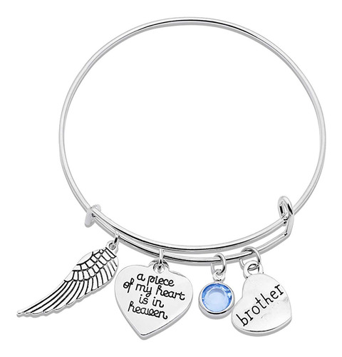 Pulsera Familiar A Piece Of My Heart Angel Wing Dad Mom Lett