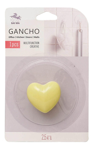 Gancho Para Azulejo Corazón Amarillo / Runn