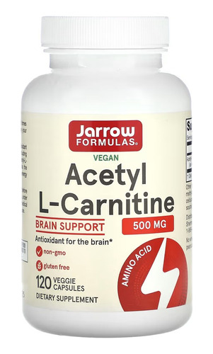 Jarrow Formulas Acetil L-carnitina Vegana 500mg 120vcaps Sfn