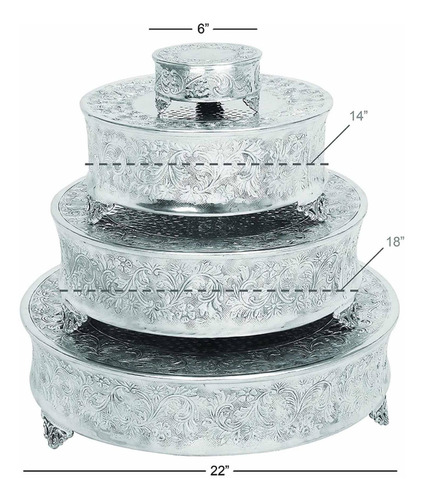 Soporte Para Pastel O Postres Aluminio Redondo
