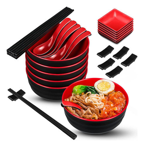 Meekoo 6 Sets Tazón De Ramen Japonés 41oz Tazón De Ramen ...