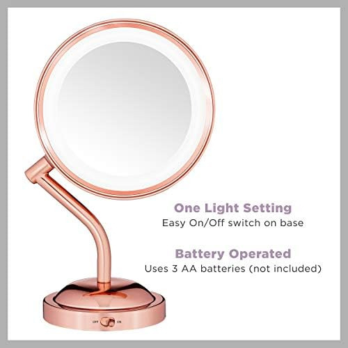 Espejo De Maquillaje Iluminado Con Aumento Conair, Espejo De