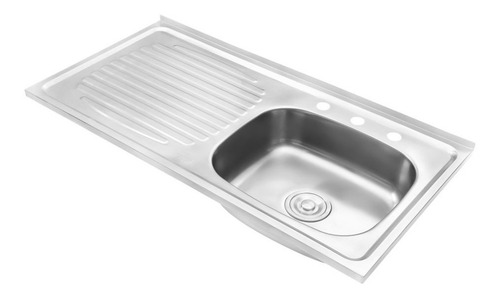 Tarja Cocina Fregadero Con Escurridor Axcent Annabella Inox Color Plateado