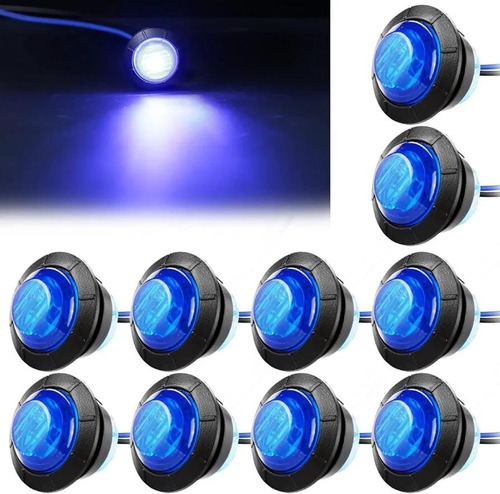 Pack X10 Foco Led Lateral 12v De Posicion Camion Grua 