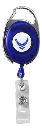 Fuerza Aérea Retráctil Badge Holder Mosquetón Clip