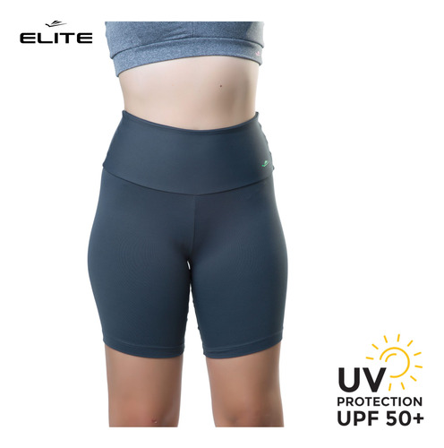 Calza Corta Dama Elite Lisa Biker Suplex Fitness Uv50+