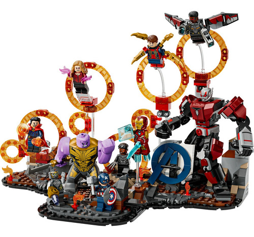 LEGO® | Marvel Batalla Final de Avengers: Endgame 76323; con 9 minifiguras, entre ellas Iron Man, Iron Spider y Pantera Negra, Regalo para Niños y Niñas 10+