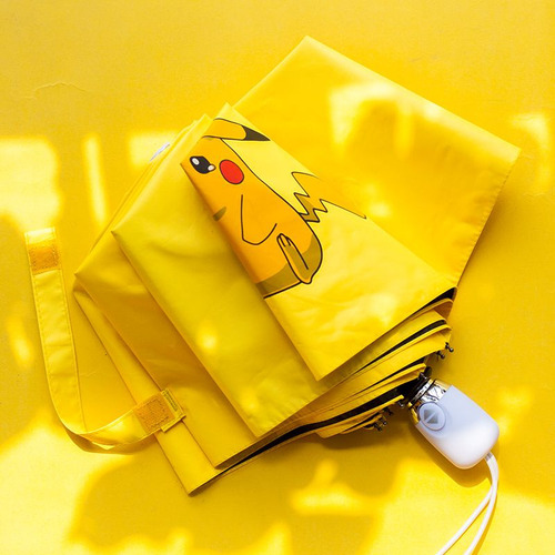 Nuevo Paraguas Solar Plegable Pikachu Doble Uso Rayos
