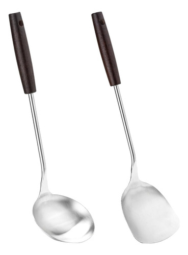 Par De Utensílios De Aço Inox Com Espátula