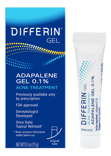 Differin Adapalene Gel 0.1% Tratamiento Acn, 0.03 Oz