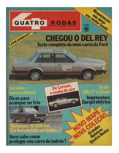 Quatro Rodas Nº251 Del Rey Gol Alfa Ti Gurgel Itaipu E-400