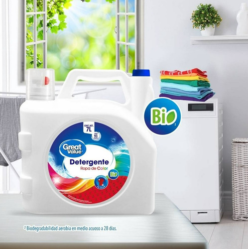 Detergente Líquido Great Value Para Ropa De Color 7l