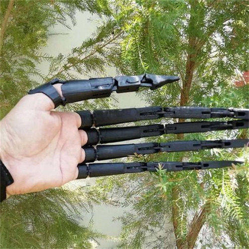 Extensiones De Dedos Articuladas Negras Elegantes De