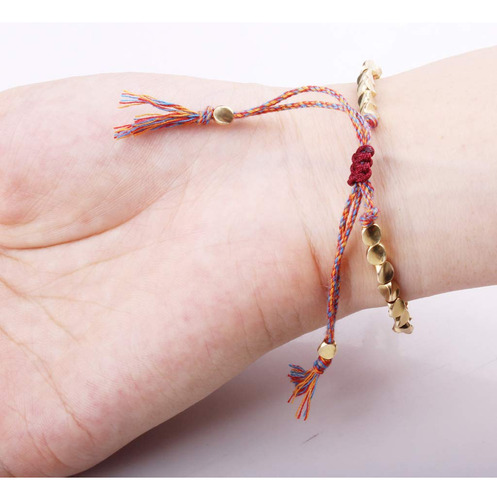 Pulsera De Cuentas De Cobre Tibetano Hecha A Mano Pulsera