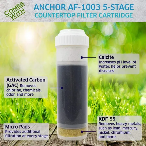 Anchor Af3500 Sistema De Filtro De Agua Alcalino De 5 E...
