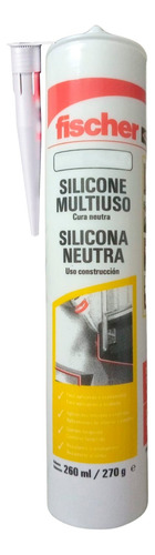 Sellador Silicona Neutra Transparente Fischer X 260ml X 6 Un