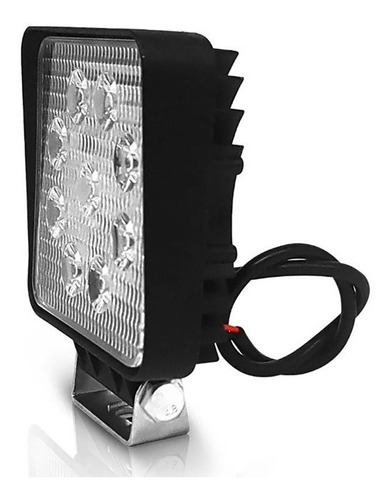 Imagem 3 de 5 de Farol Axiliar Universal 27w 9 Leds 6000k 12 / 24v Quadrado