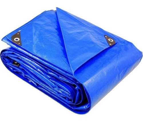 Cobertor Lona Universal Impermeable De 5x5 Metros Azul/gris
