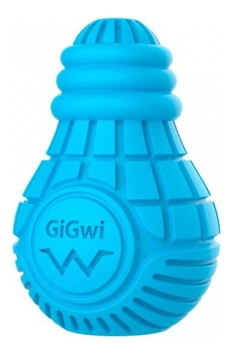 Gigwi Dispensador Bulb Rubber Small Para Perros Color Celeste