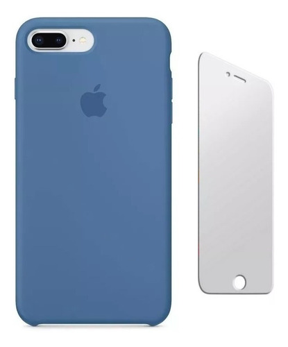 Funda Silicone Case iPhone 8 6s 7 Plus Se + Vidrio Templado