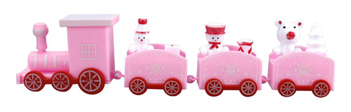 Tren De Navidad, Tren De Navidad, Juguete Decorativo En Rosa