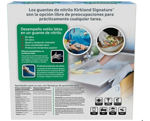 Imagen 2 de 2 de 400 Guantes Nitrilo Medianos, Kirkland, 2 Cajas De 200 C/u