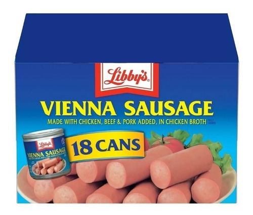 Salchicha Vienna Libbys Sausage Con 18 Latas Importado Usa