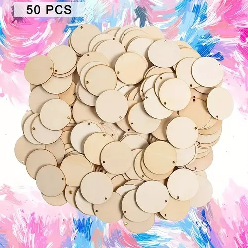 Círculos Para Llavero 5 Cm Mdf 3mm 50u.