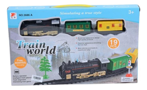 Pista Tren World Pilas Caja Color Multicolor