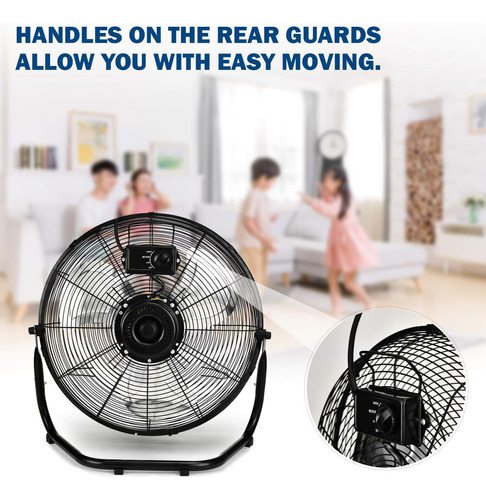 Ventilador Industrial Simple Deluxe HIFANXFLOOR18 18" Negro.