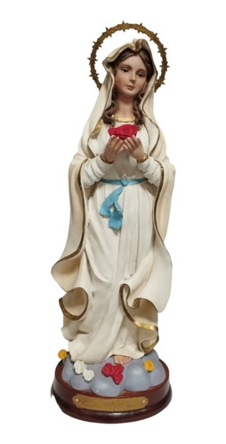 Virgen Rosa Mística Mide 30 Cm Alto 