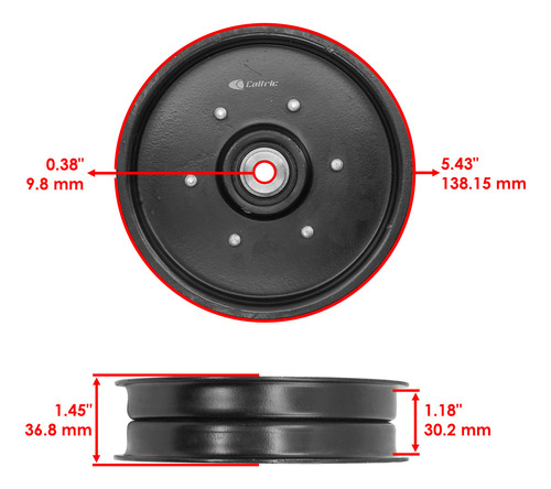 Caltric 75604511 75604511a Deck Idler Pulley For Mtd Zt- Cch