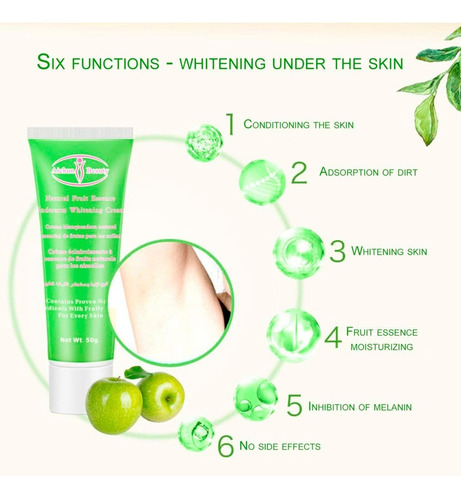 Imagen 3 de 5 de Crema Aclaradora De Axilas Codos Rodillas Aichun Beauty Full