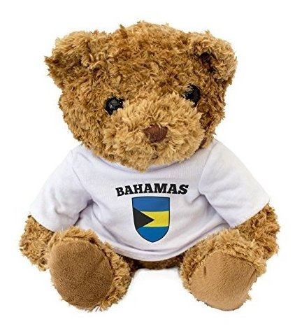 Nuevo - Bandera De Bahamas - Oso De Peluche Lindo Y Mimoso -