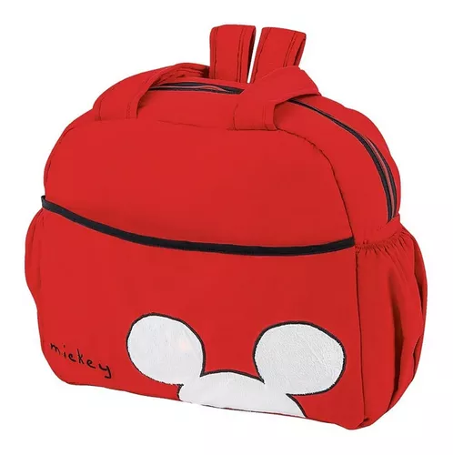 Bolso carro bebe impermeable rojo con diseño de Mickey