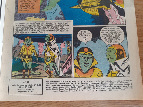 Cómic El Siniestro Dr Mortis Número 53 Editorial Zig Zag (Usado)