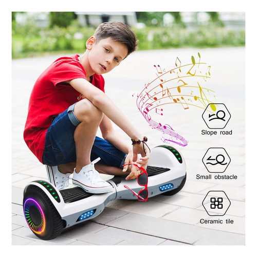 Felimoda Hoverboard Con Altavoz Bluetooth Y Luces Led, Scoot