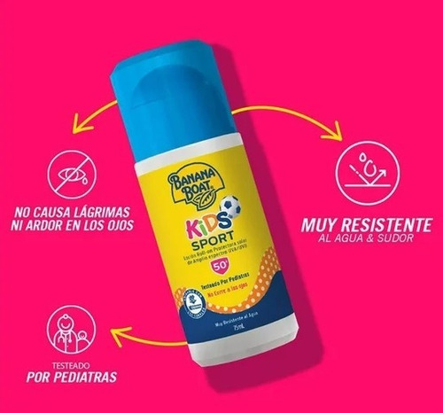 Protector Solar Roll On Banana Boat Kids Sport Deporte 2pzas