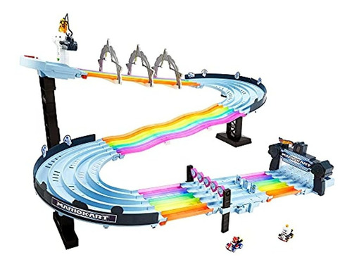 Hot Wheels Mario Kart Rainbow Road Raceway Juego De Pistas D