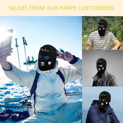 Knitted Face Cover 3 Holes Balaclava Winter Windproof