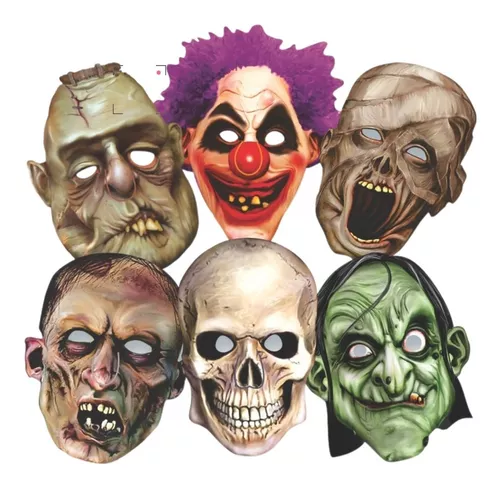 Máscara Caveira Assustadora Halloween Dia das Bruxas Fantasia