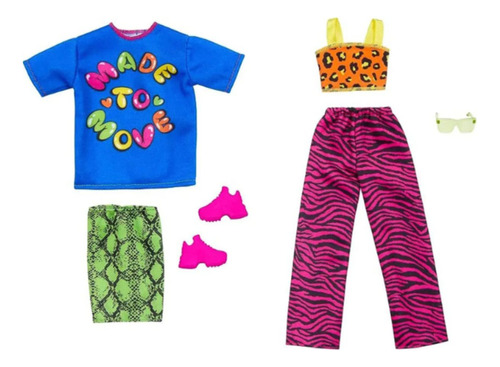 Kit Roupas Roupinhas P/ Boneca Barbie C/ Acess. - Original