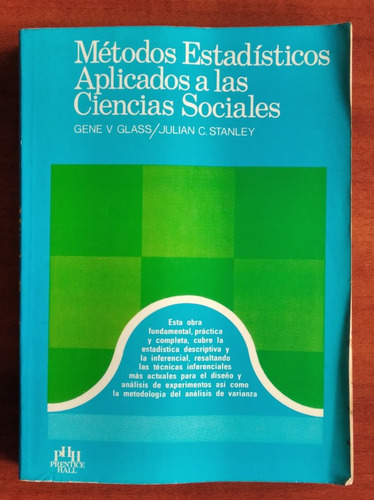 Mátodos Estadísticos Aplicados A Las Cienc Sociales / Glass