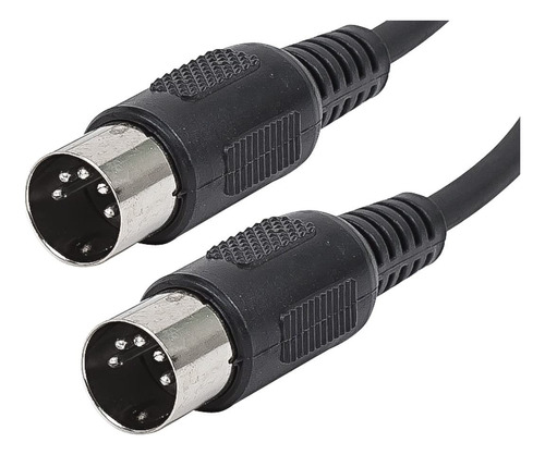 C&e Cable Midi De 6 Pies Con Conector Din De 5 Pines, Negro.