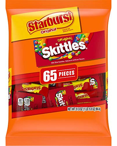 Skittles & Starburst Candy Fun Size Variety Mix Bolsa De 31