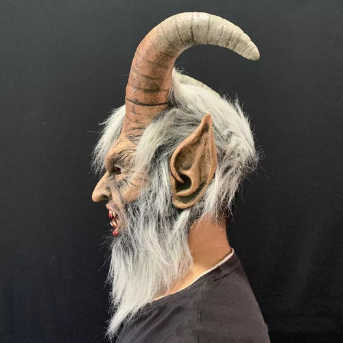 Máscara Realista De Demonio Lucifer De Halloween